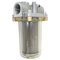 Filter Oli Hidrolik Industri JUNWAVE Baru, Filtrasi Partikel 100 Mikron, Housing Aluminium Jaring Kawat, Inlet Outlet 3/4" 1" 1