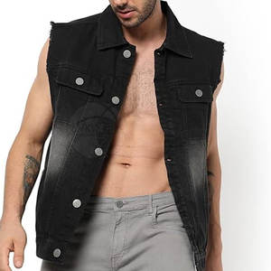 Chaleco vaquero ligero hecho a medida para hombre, superventas, último diseño informal de invierno, ropa exterior reversible de gran tamaño - Product Image 6