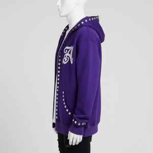 Sweat-shirt oversize streetwear personnalisé coupe carrée, effet délavé au soleil, 360 g/m², fermeture éclair, 100 % coton brodé - Product Image 5