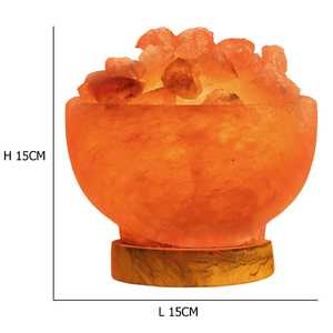 Lámpara de cuencos de fuego de sal del Himalaya tallada a mano ecológica de la mejor calidad, artesanías naturales más vendidas para decoración, precio barato - Product Image 3