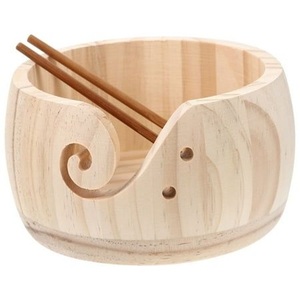 Cuenco de hilo de madera de superficie lisa para todo tipo de almacenamiento de hilo, cuenco de hilo de madera de diseño único para tejer suministros artesanales - Product Image 3