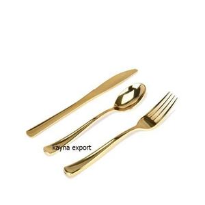 Juego de 2 cucharas de servicio de metal 304 de acero inoxidable para uso en restaurante y hogar moderno, juegos de vajilla de lujo, cubiertos - Product Image 2