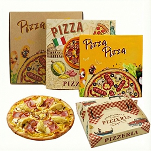Caja de Embalaje de Comida para Llevar Personalizada con Impresión Personalizada, Caja de Cartón Corrugado para Pizza para Llevar con Logotipo - Product Image 1