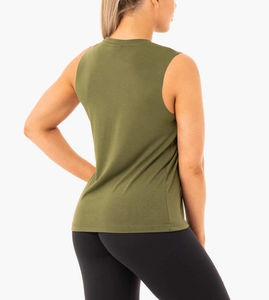 Camiseta sin Mangas para Mujer 2026, 100% Poliéster, Transpirable, de Secado Rápido, Ecológica, Informal, para Fitness, de Alta Calidad, con Logotipo Personalizado, Cuello Redondo - Product Image 2