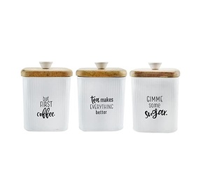 Galvanized Metal <b>Canister</b> <b>Set</b> of 3 Galvanized Metal <b>Canisters</b> with Handle Decorative Storage Solution Three Sizes - Product Image 6