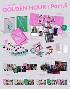 ATEEZ GOLDEN HOUR Part.5 Álbum [Versión DIARY] Álbum de Fotos + CD + 2 Tarjetas Fotográficas + Tarjeta Postal + Mini Póster + Pegatina (Bad) K-Pop Coreano - Product Image 2