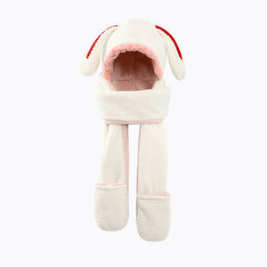 Conjunto de Bufanda y Gorro con Orejas de Conejo Multifuncional para Mujer, Invierno, Largo, Elegante - Product Image 3