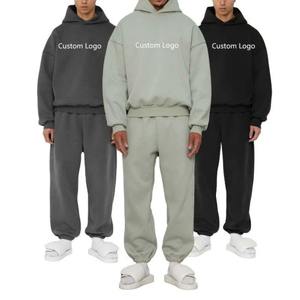 Sudaderas con capucha deportivas de algodón de alta calidad para hombre, chándales de diseño personalizado, jersey liso, ropa de entrenamiento, técnicas impresas - Product Image 3
