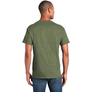 100% coton personnalisé poids lourd vêtements de sport à manches courtes respirant musculation T-Shirt impression à chaud écran conception solide - Product Image 3