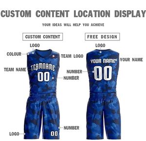 Uniformes de baloncesto sublimados personalizados de alta calidad unisex, pantalones cortos deportivos estampados con logotipo, camiseta de baloncesto de talla grande a granel - Product Image 2