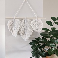 Suspension murale en macramé personnalisée, feuille, 100% faite à la main, design moderne, coton, rangement, décoration intérieure, cadeau par Casa Decor