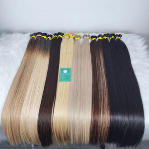 Venta al por mayor 100% Virgen Raw Extensiones de cabello vietnamita Itips hueso pelo liso Super doble dibujado 28 pulgadas cutícula completa Raw - Product Image 1