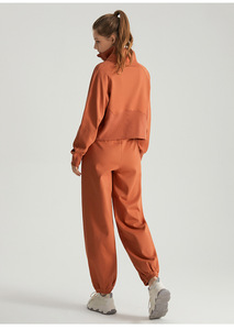 Custom Logo High Quality Zip up Pullover Winter Outfits <b>Leggings</b> Sets Gym Hoodie Set for <b>Women</b> - Product Image 6