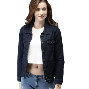 Chaqueta vaquera desgastada de alta calidad para mujer, chaqueta vaquera 2025 para mujer, diseño rasgado desgastado con materiales sostenibles - Product Image 4