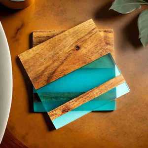 New Design Best Epoxy Resin Acacia Wood <b>Coaster</b> Handmade Wooden <b>Drink</b> Tea <b>Coaster</b> From India by faizacraft stone <b>coasters</b> - Product Image 4