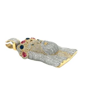 Colgante de moissanita personalizado VVS, colgante de Jesús de oro de 14 quilates para hombres, collar de fiesta de Hip Hop con estilo, regalo, colgantes y dijes personalizados - Product Image 2