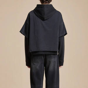 Sudadera con capucha de gran tamaño con logotipo personalizado, Sudadera con capucha en blanco Unisex Essentials - Product Image 6