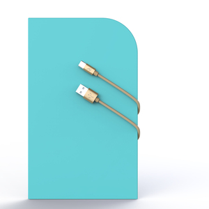 2.4A 3M Golden USB Type-C Cable CB-246 Carga rápida 3A Compatible con teléfonos móviles Android Conectores USB Type-C 1m 2M disponibles - Product Image 2