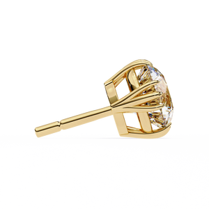 Magnifiques boucles d'oreilles en or 18 carats avec diamant de laboratoire pour fiançailles, disponibles en or jaune, rose ou blanc - Product Image 4