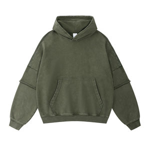 Sudadera con Capucha de Forro Polar Ligero, Estilo Hip Hop, Personalizada de Fábrica, Talla Grande, Antiencogimiento, Color Sólido para Hombre - Product Image 5