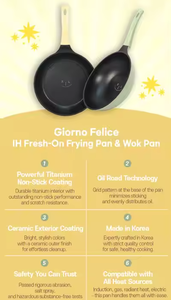 [Giorno Felice] padella Wok da 26cm fresca per friggere una padella antiaderente da cucina realizzata in verde corea facile da pulire - Product Image 6