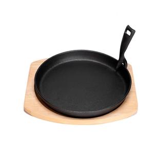 Excellent Quality Iron And Wooden <b>Sizzler</b> <b>Plate</b> For Home Hotel And Restaurant Use Customized Shape Serving Sizzling <b>Plate</b> - Product Image 6