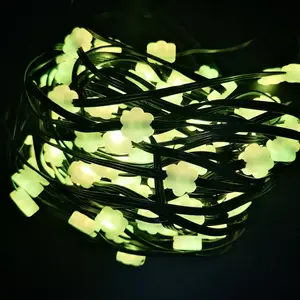 USB ขับเคลื่อนหลายสีฝาครอบพีวีซีไฟนางฟ้าสําหรับห้องนอนไฟ LED App ควบคุมดอกไม้ String Strobe ไฟพวงมาลัย