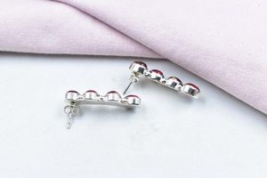 925 Sterling Silver Elegant Handmade Drop <b>Earrings</b> Rose Dahlia Turquoise <b>Post</b> Jewelry for Weddings and Parties - Product Image 3