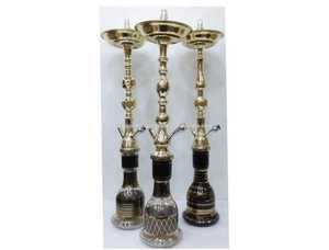 Farida solicast หรูหรามินิ hookahs ทองเหลืองและชีพจรหล่อด้วยเทคนิคกระจกอียิปต์ทำด้วยอุปกรณ์เสริม - Product Image 4