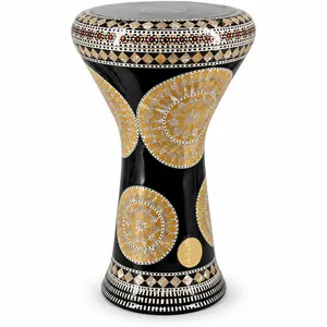 กลองดาร์บูก้า Gawharet El Fan Standard Mosaic ขนาด 22 ซม. ทำจากอะลูมิเนียมและเปลือกหอยมุกฝังลาย งานแฮนด์เมดแบบอียิปต์ - Product Image 1
