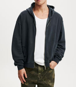 Sudaderas con capucha recortadas en relieve 3D de 450gsm para hombre, sudaderas con capucha con estampado de peso pesado personalizado de alta calidad, sudaderas con capucha gruesas de gran tamaño para hombre - Product Image 2