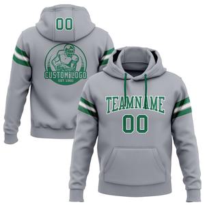 Directo de la industria al por mayor 3D bordado personalizado cosido azul marino neón verde-blanco fútbol pulóver Sudadera con capucha - Product Image 4