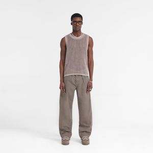 <b>Mens</b> <b>Baggy</b> Denim <b>Trousers</b> Wide Leg Relaxed Fit Durable Brown Rock Dirt Cashmere Modern Streetwear Everyday Jeans - Product Image 1