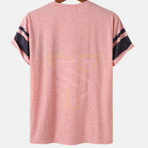 Derniers modèles de t-shirts pour hommes coupe ajustée col rond vêtements de mode t-shirts pour hommes couleur unie t-shirts pour hommes - Product Image 2