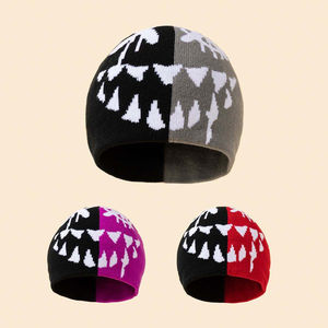 Color Jacquard Design Customized Logo Winter <b>Hats</b> Wool Blend Breathable Comfortable <b>Men</b> Beanie Caps <b>Waterproof</b> Adults Unisex - Product Image 2