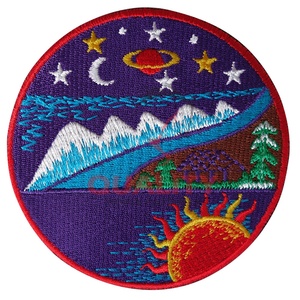 Reasonable Prices Latest Design Made Embroidered Patches Factory Made Custom Design Fabric <b>Embroidery</b> Patches Customized - Product Image 1