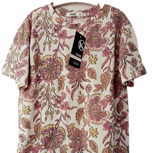 Pointer Rib fabrication personnalisé imprimé été filles robe décontracté à manches courtes t-shirt - Product Image 1