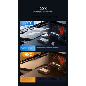 Dispositivo di avviamento portatile per auto di punta 800A, Power Bank 6000mAh, protezione intelligente, LCD, torcia elettrica-tutti i modelli di telefono - Product Image 3
