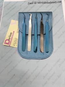 Pince à cils plasma bleue testée à la main pince à épiler beauté fournitures de cils professionnelles pince à cils vente en gros - Product Image 4