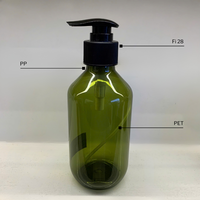 Bouteille de shampooing et de gel douche en plastique PET cylindrique fabriquée au Vietnam avec tête de pompe et bouchon personnalisés pour l'emballage cosmétique