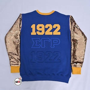 เสื้อสเวตเตอร์คอกลมใส่ได้ทั้งชายและหญิงแขนยาวปักโลโก้ - Product Image 2