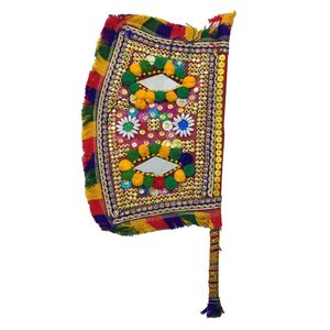 Abanico de lujo bordado hecho a mano cultural, abanico de mano de lujo hecho a mano Sindhi, abanico hecho a mano de hermoso diseño al por mayor - Product Image 5