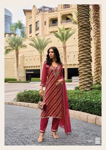 Dernier Designer Pure Viscose Soie Organza Broderie Séquence Travail Sharara Costume par Fab Zone Indian & Pakistanais Vêtements - Product Image 2