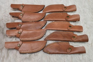 Cuchillos de caza rastreadores de acero de Damasco hechos a mano, lote de 10 para Bowie Utility Camping, mango de madera de grado DIY, gran regalo para amigos - Product Image 5