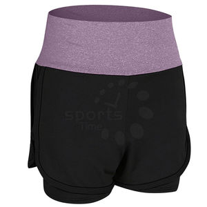 Short d'entraînement de gymnastique de haute qualité pour femmes 100% coton respirant taille haute conception avec impression bouffante Shorts pour femmes - Product Image 4