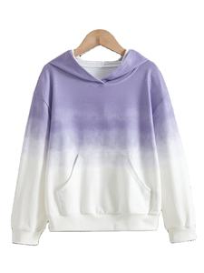 Nueva Sudadera con Capucha para Mujer, Precio Económico, Logotipo Personalizado, Estampado Tie Dye, Hombros Caídos, Cordón Ajustable, Forro Térmico - Product Image 6