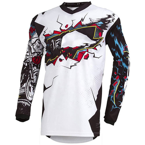 2023 alta calidad transpirable OEM logotipo personalizado Motocross Jersey hecho en Pakistán sublimación impresa Auto carreras de motos - Product Image 2