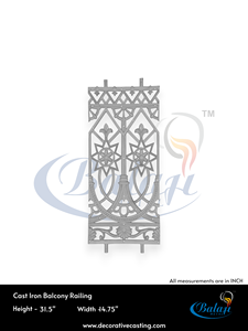 Grilles de balcon en fonte, moulage au sable, finition super sablée, couleur grise, rampes extérieures durables, vente en gros directe d'usine B2B - Product Image 2