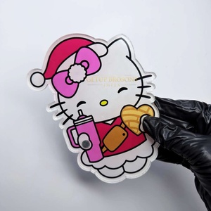 Última Novedad: Placa de Acrílico Personalizada y Sostenible con Diseño de Hello Kitty y Imán para Pinzas de Extensión de Pestañas, Placas Personalizadas Disponibles - Product Image 1