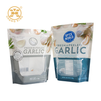 Sacs en plastique transparents à fermeture éclair et trous d'aération, personnalisés, pour l'ail frais, les fruits et légumes frais